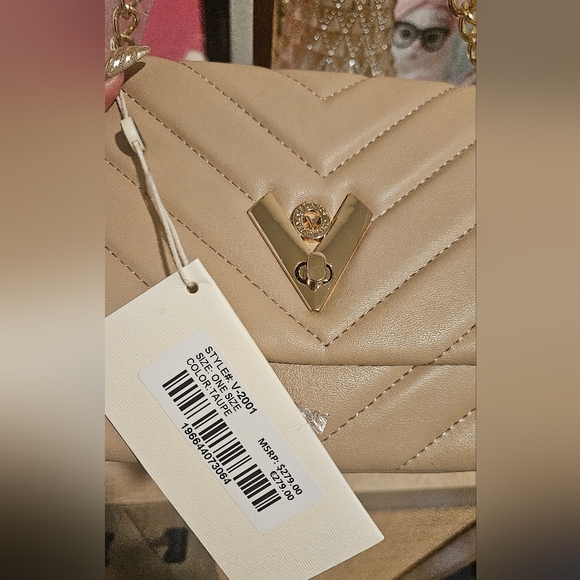 Valentino Orlandi Taupe Quilted Shoulder Bag - Picture 5 of 11